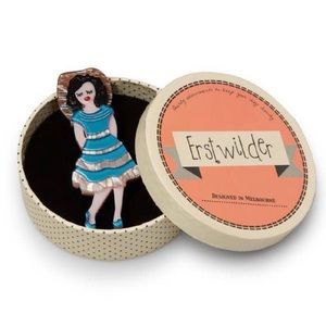 Erstwilder Rockabilly Queen Pinup Country Cowgirl Girl Brooch BNWB - NEVER Worn